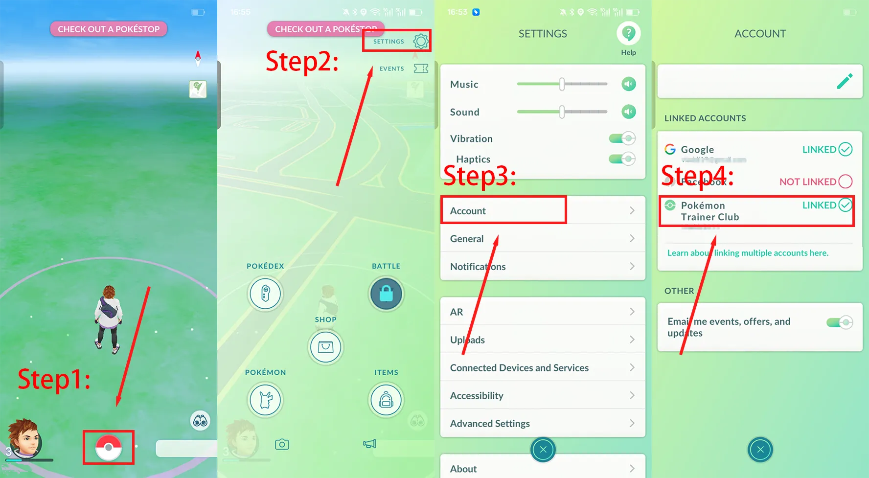 Как привязать аккаунт Pok&eacute;mon GO