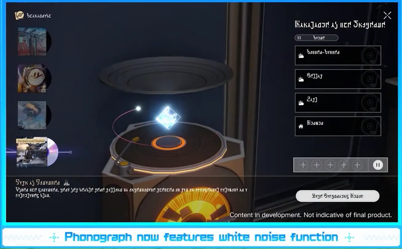 Phonograph Now Features White Noise Function