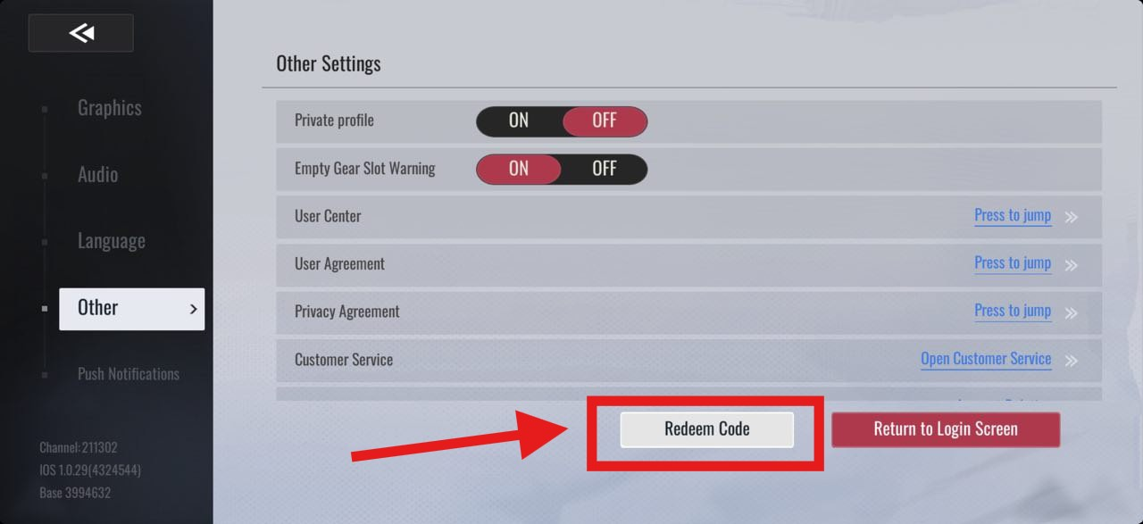 Redeem Code