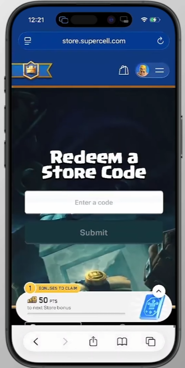 Redeem a Store Code