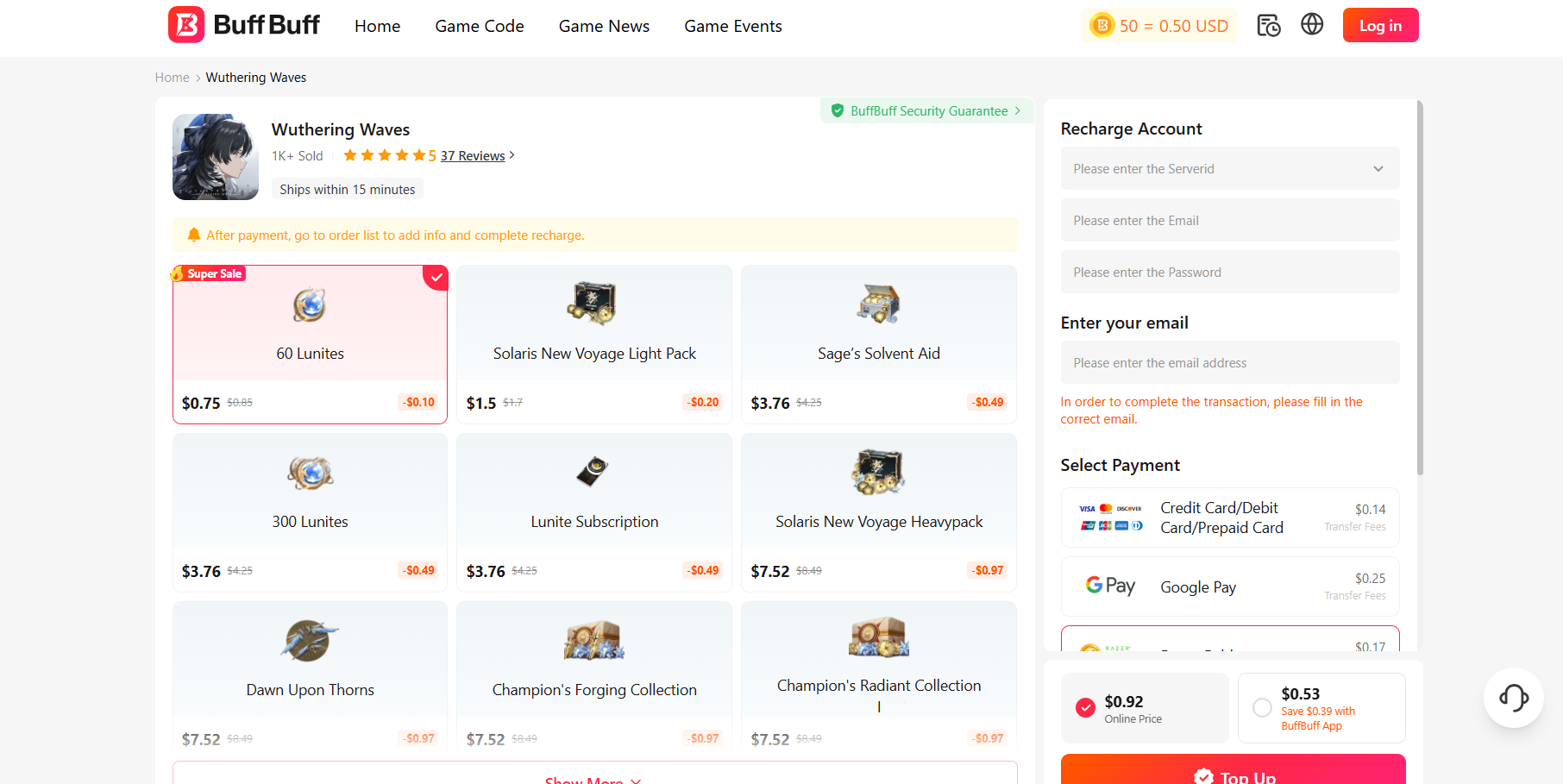 BuffBuff: tempat top up game resmi