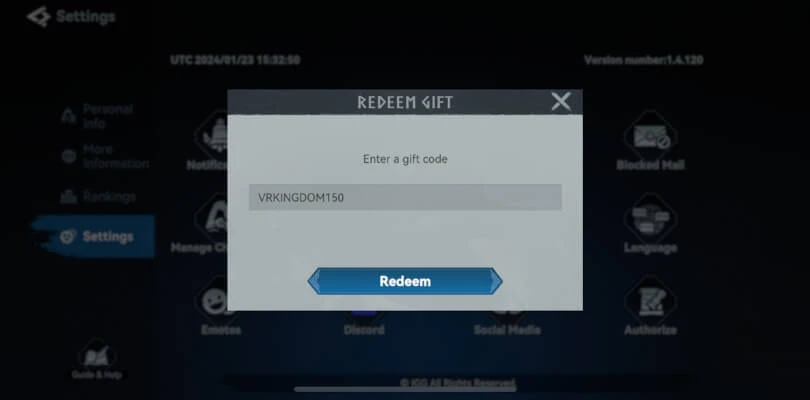 Tap Redeem