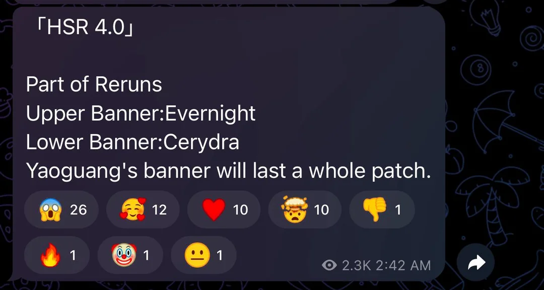 HSR 4.0 Banners: New & Rerun Characters